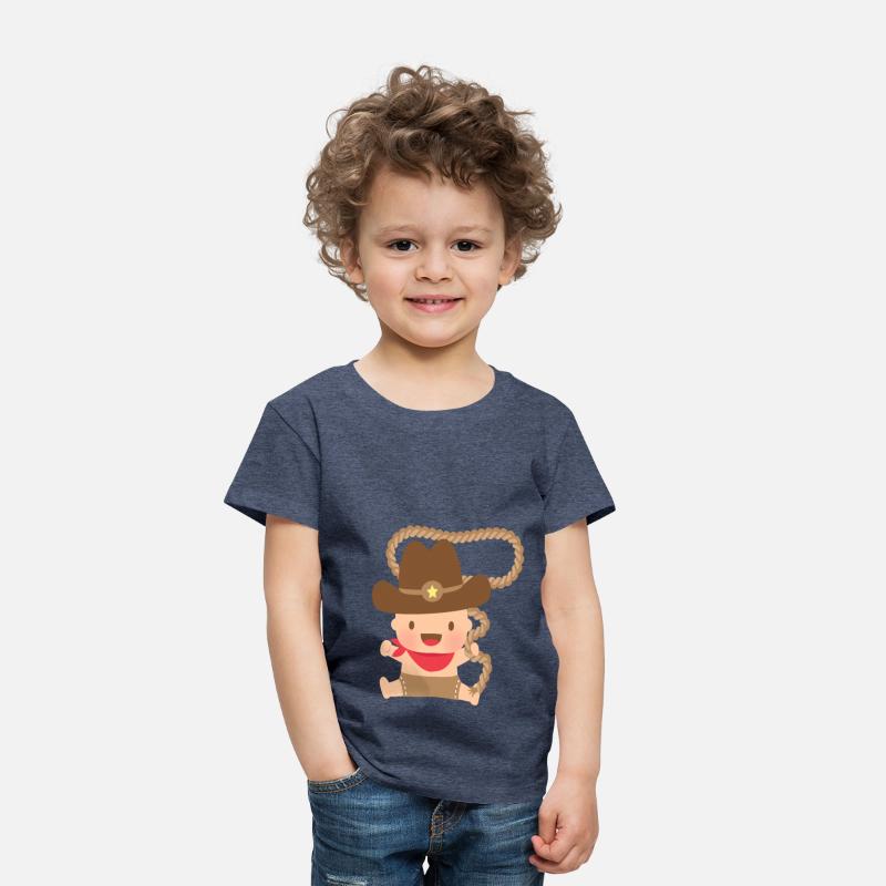 Cute Baby Cowboy Swings Lasso Rope