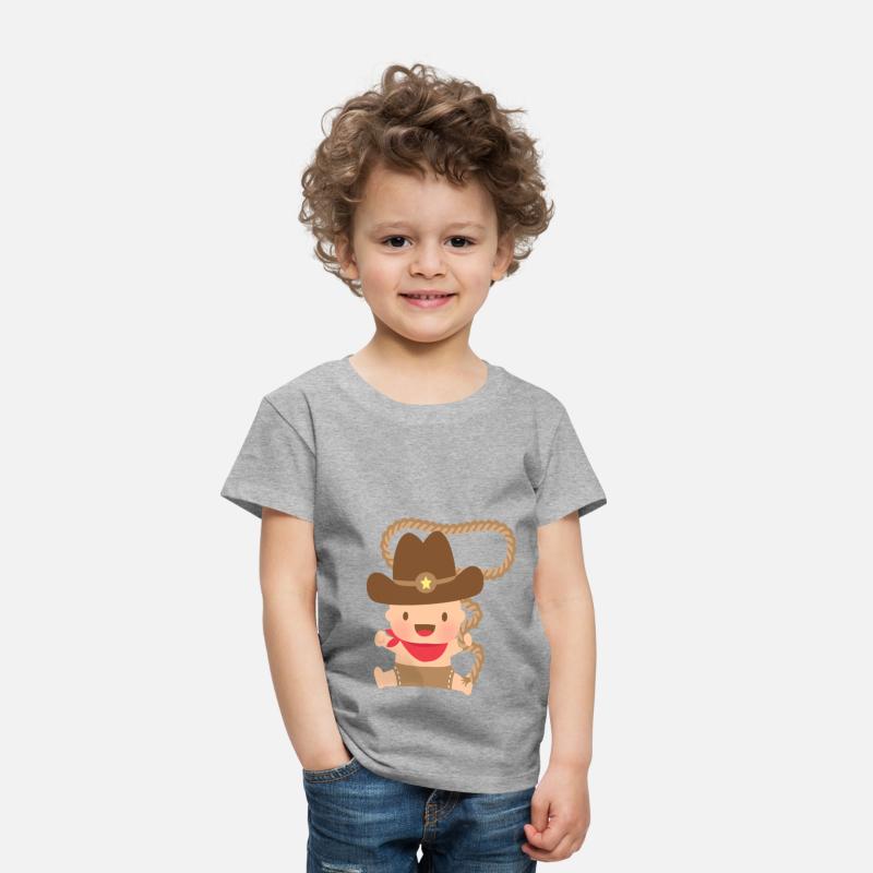 Cute Baby Cowboy Swings Lasso Rope