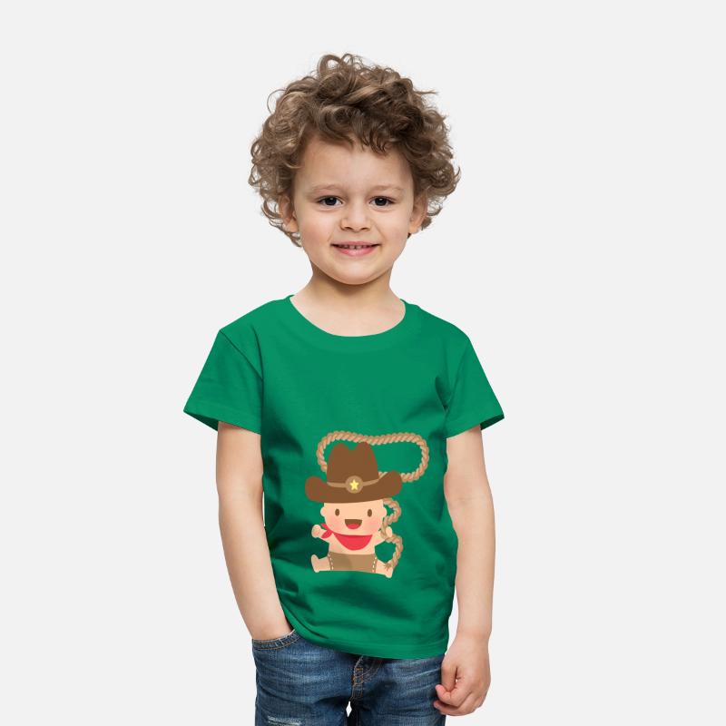 Cute Baby Cowboy Swings Lasso Rope