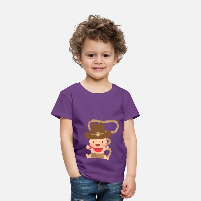 Cute Baby Cowboy Swings Lasso Rope