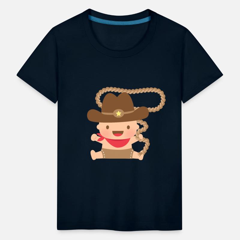 Cute Baby Cowboy Swings Lasso Rope