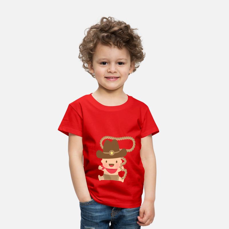 Cute Baby Cowboy Swings Lasso Rope