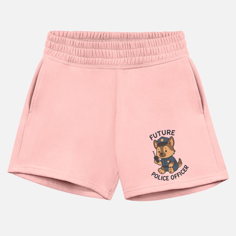 Cute Dog Future Police Officer Theme