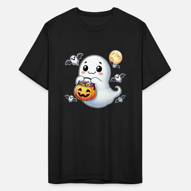 Cute Halloween Ghost with Candy Bucket