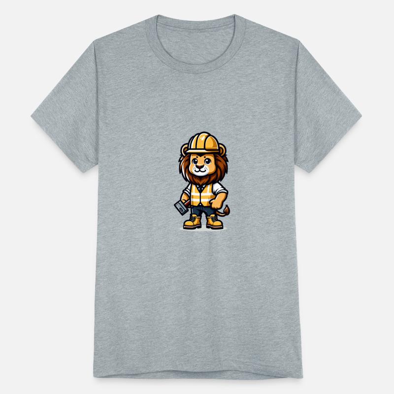 Cute Lion Construction Worker