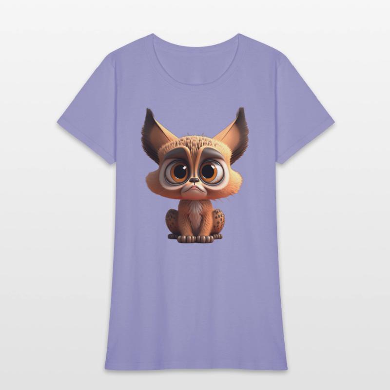 Cute little lynx comic character