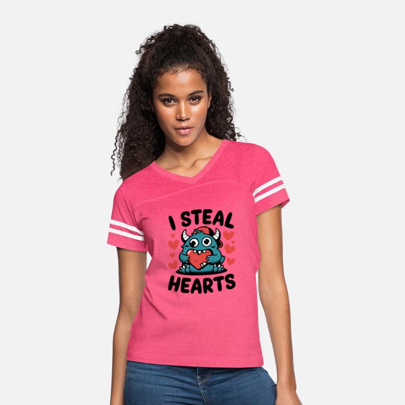 Cute Monster Valentine's I Steal Hearts cartoon