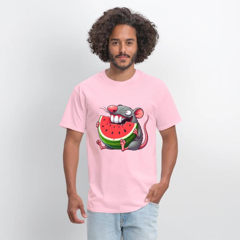 Cute mouse watermelon summer whimsical quirky