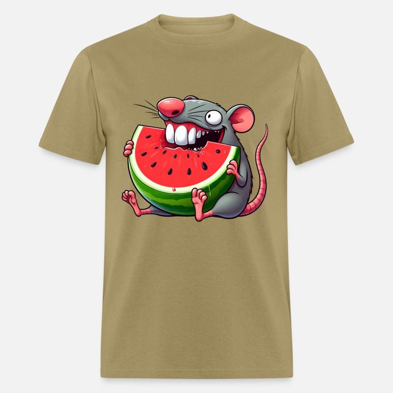 Cute mouse watermelon summer whimsical quirky