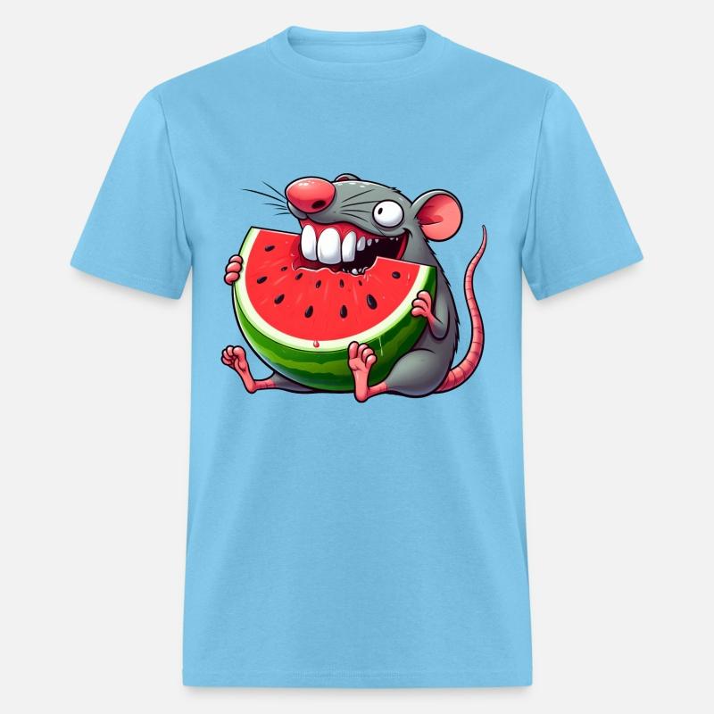 Cute mouse watermelon summer whimsical quirky