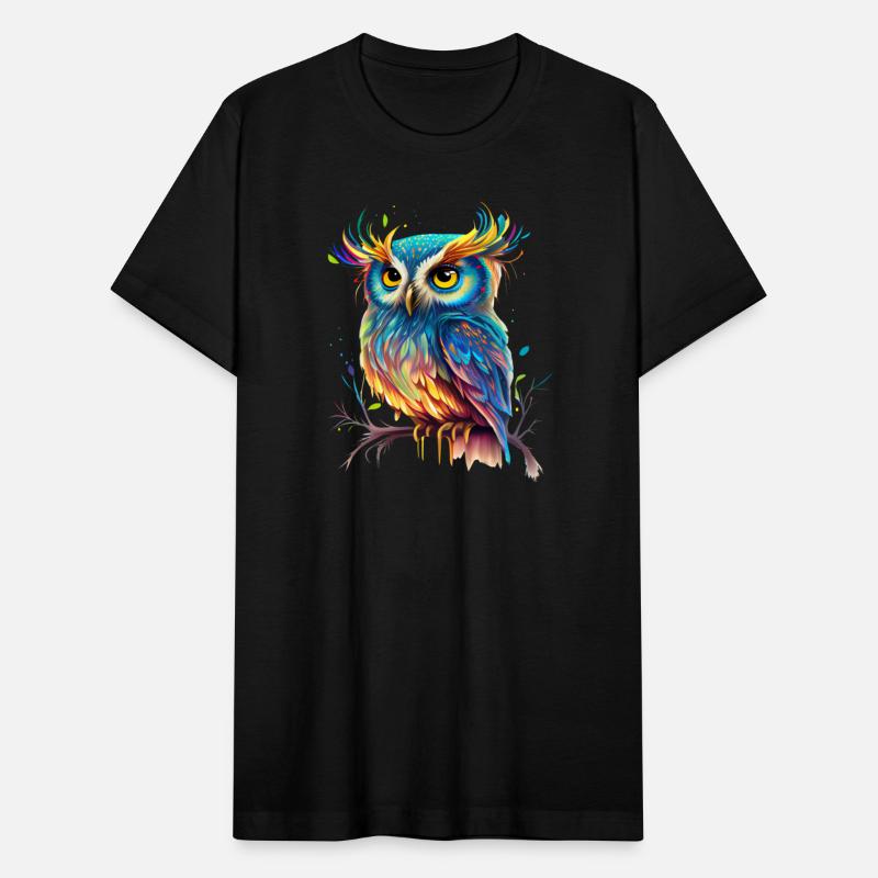 Cute Owl Bird Hunter Colorful Watercolor Graphic 1