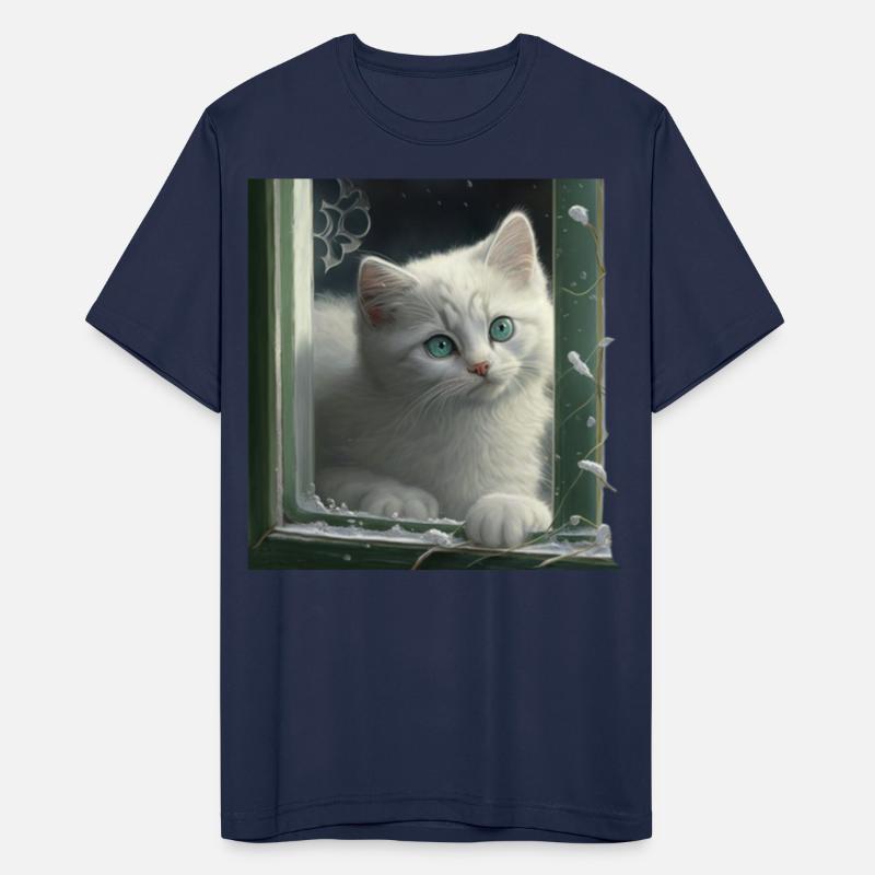 cute white kitten with green eyes