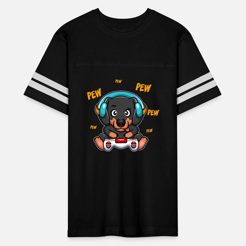 Dachshund dachshund gambles plays video game