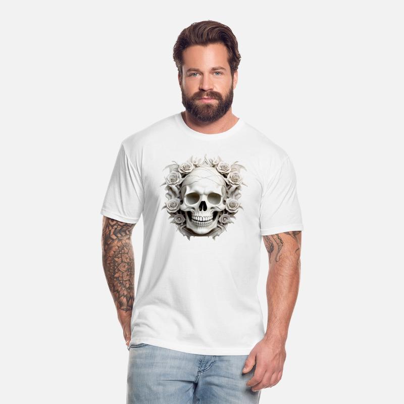 Dark Gothic Skull Roses Art Graphic Fashion