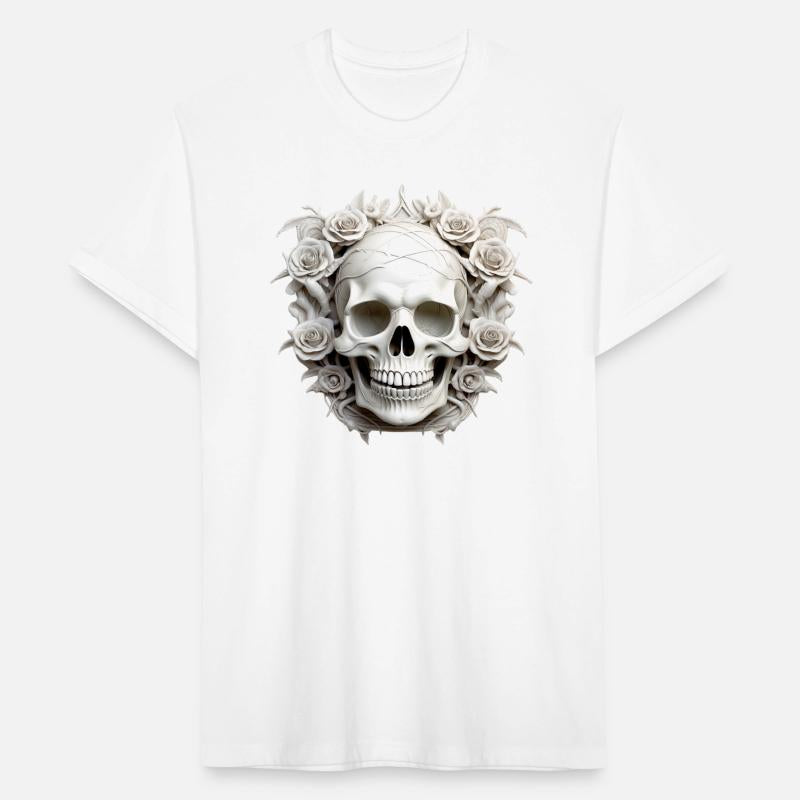 Dark Gothic Skull Roses Art Graphic Fashion
