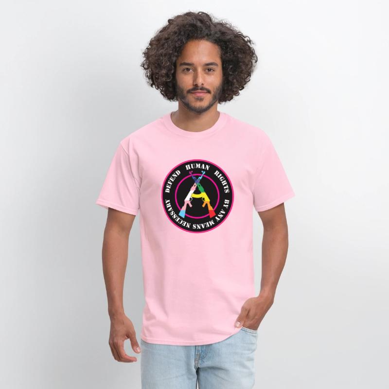 Defend Human Rights w Gay amp Trans Flag Colors