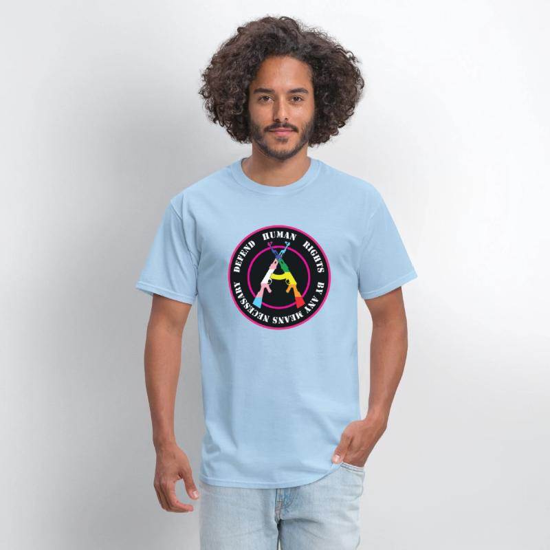 Defend Human Rights w Gay amp Trans Flag Colors