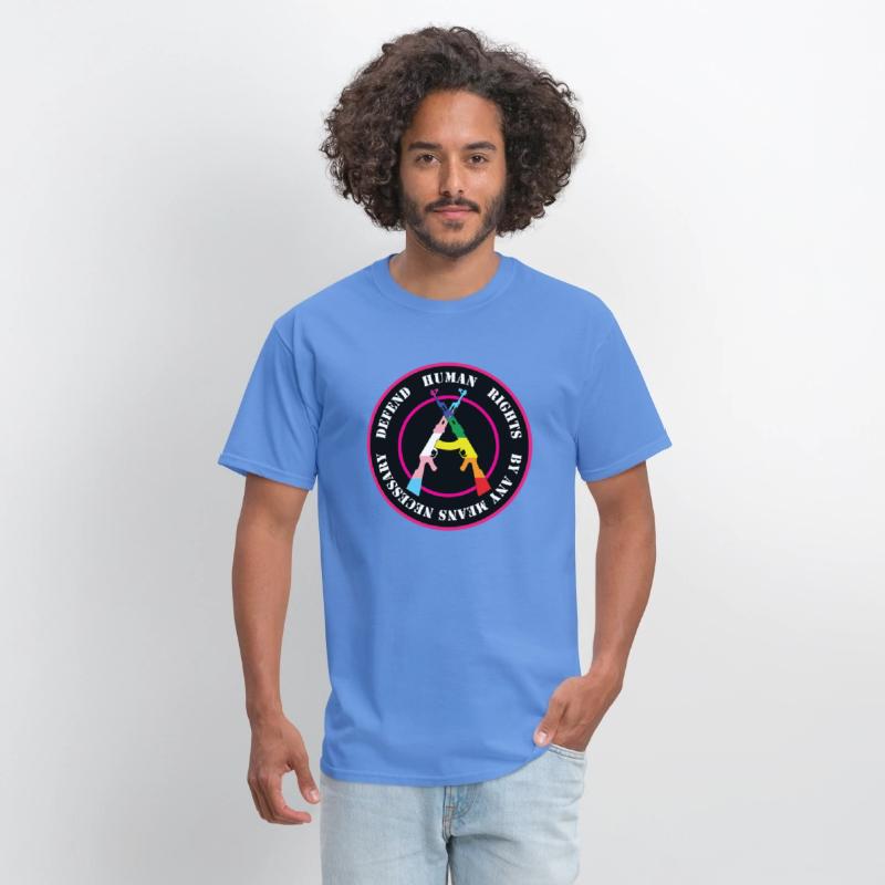 Defend Human Rights w Gay amp Trans Flag Colors