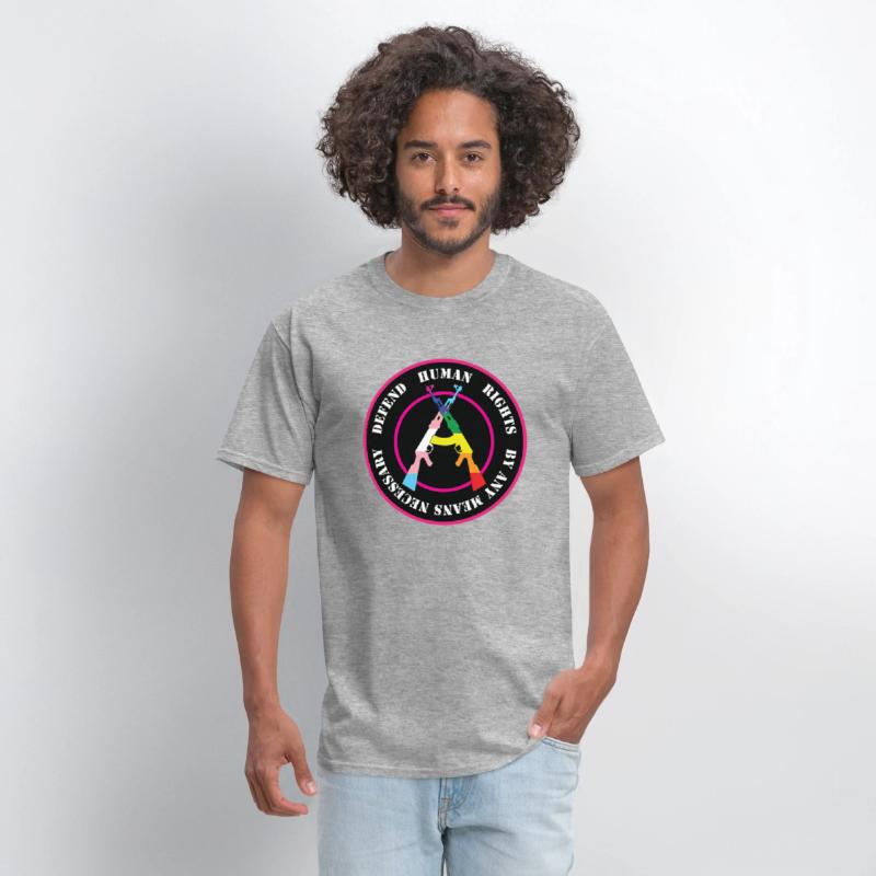 Defend Human Rights w Gay amp Trans Flag Colors