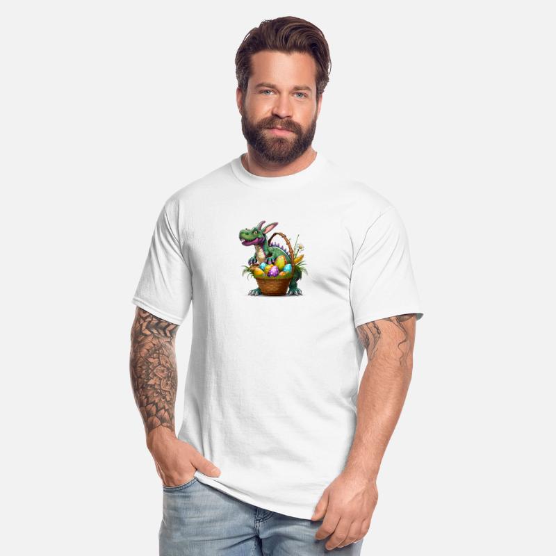 Dinosaur With Bunny Easter Egg Basket