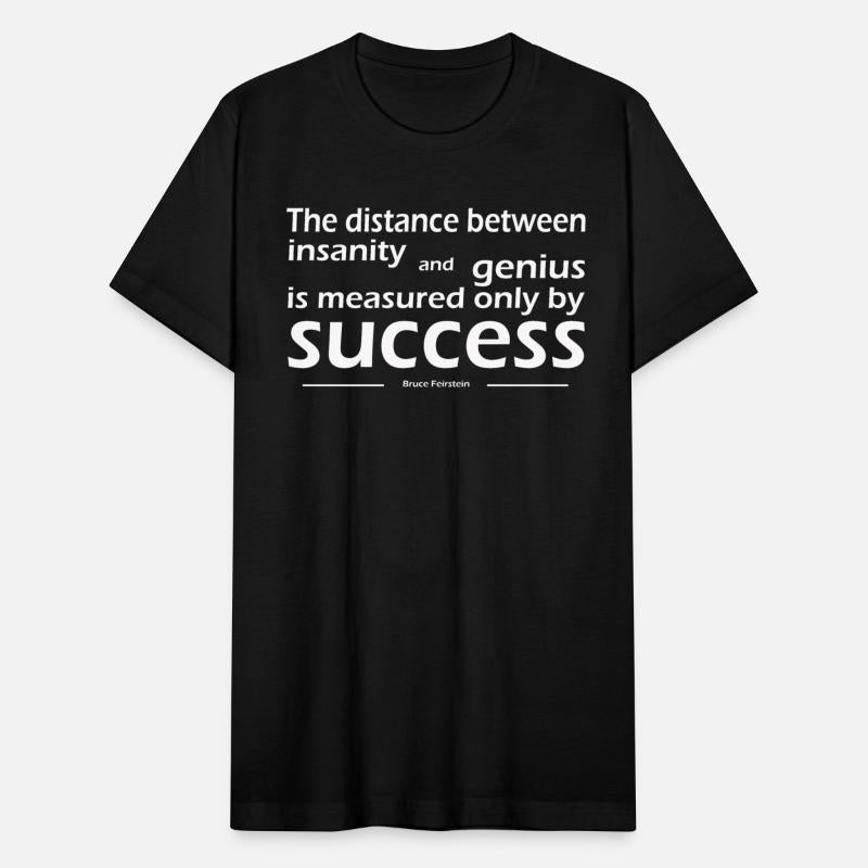 distance between insanity and genius is measured