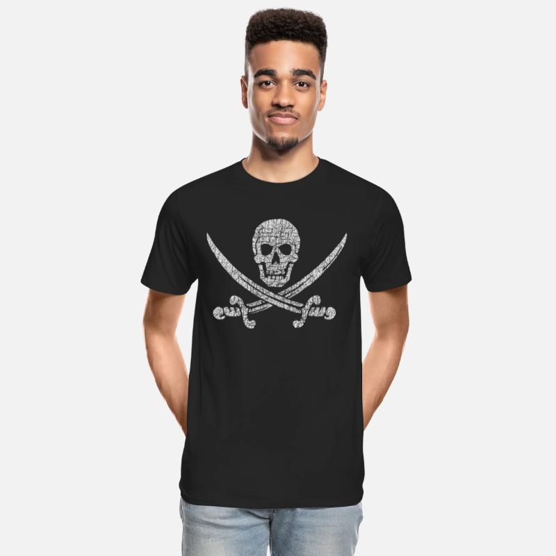 Distressed Jolly Roger - Classic Pirate Flag