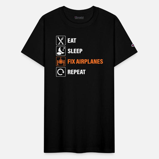 Eat Sleep Fix Airplanes Repeat Aircraft Mechanic