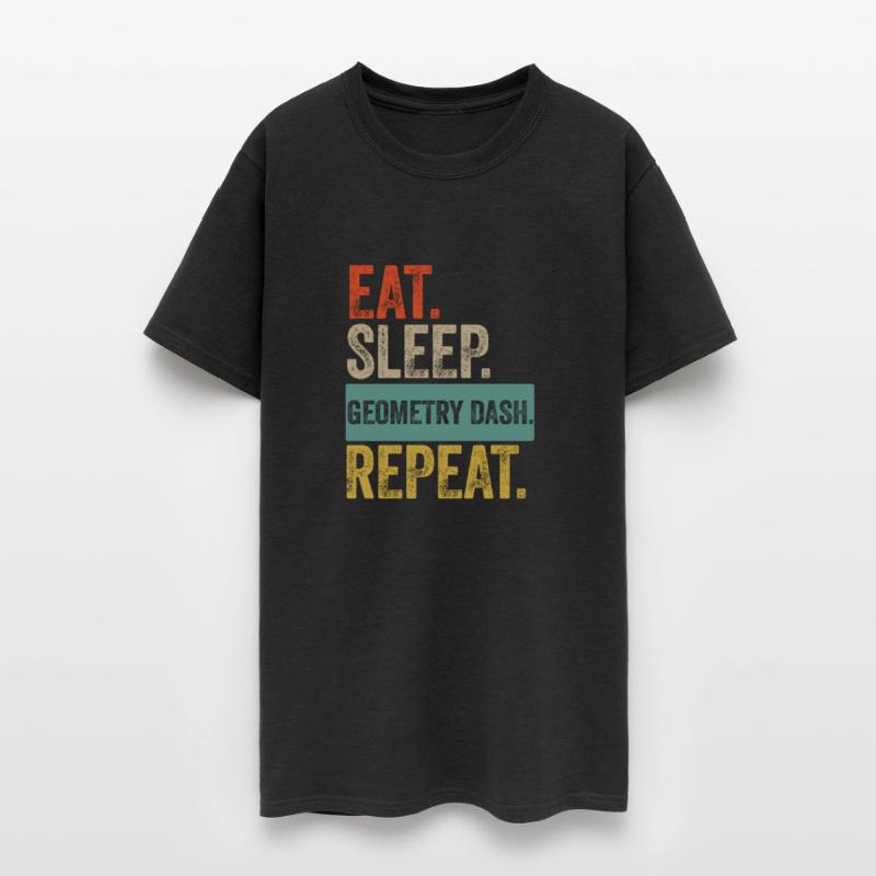 Eat sleep geometry dash repeat retro vintage