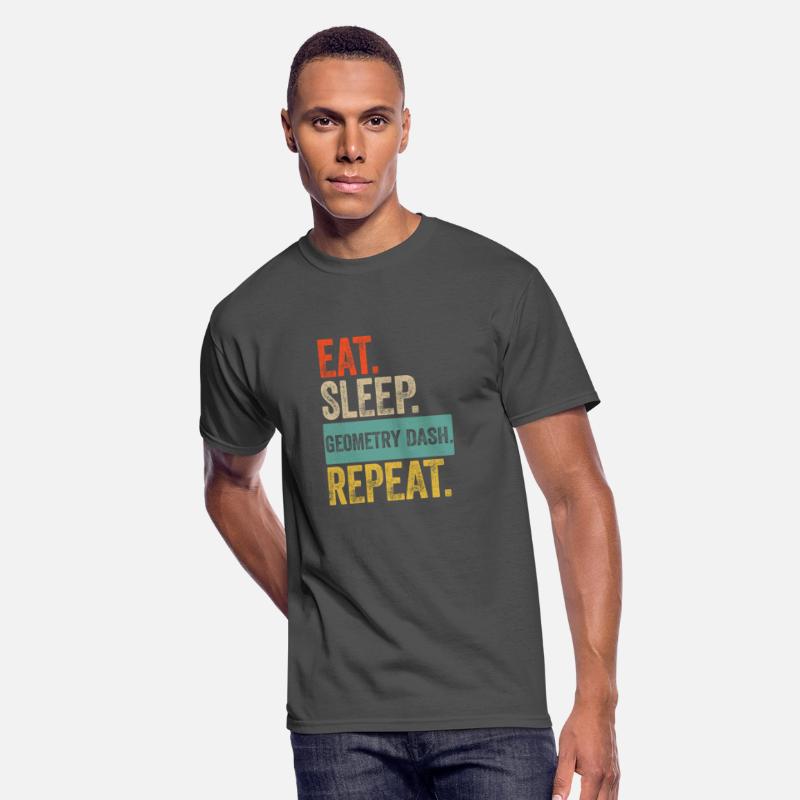 Eat sleep geometry dash repeat retro vintage