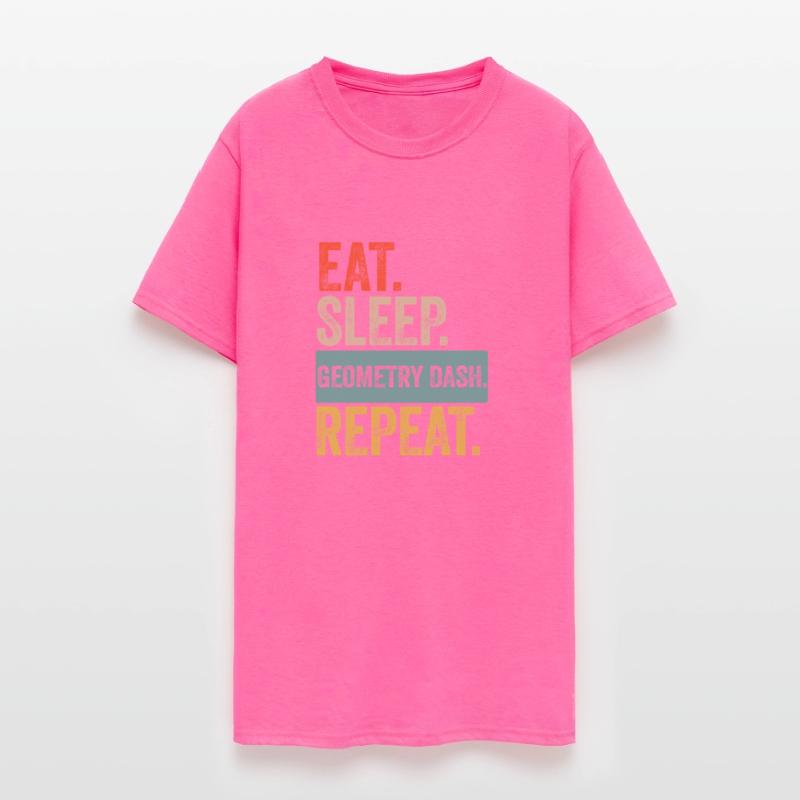 Eat sleep geometry dash repeat retro vintage