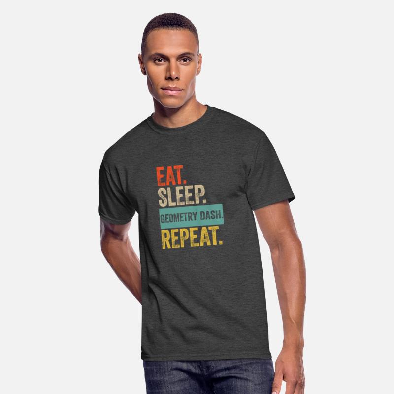 Eat sleep geometry dash repeat retro vintage