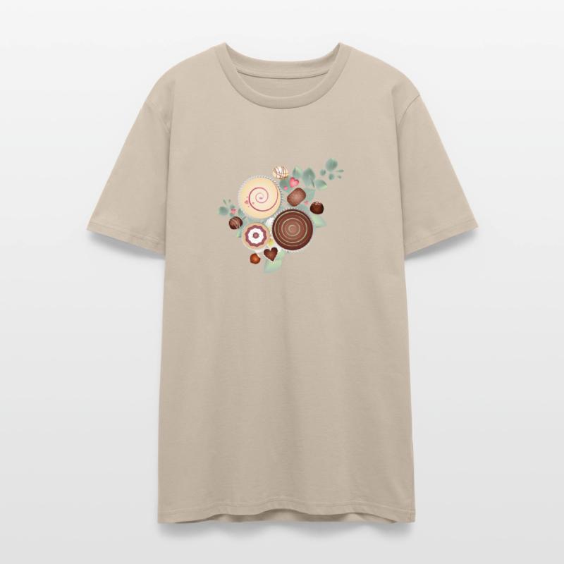 Elegant praline motif between delicate foliage