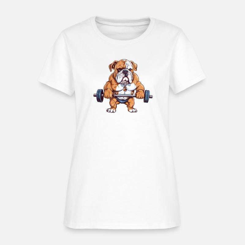 English Bulldog Weightlifting Deadlift Fitness Gym