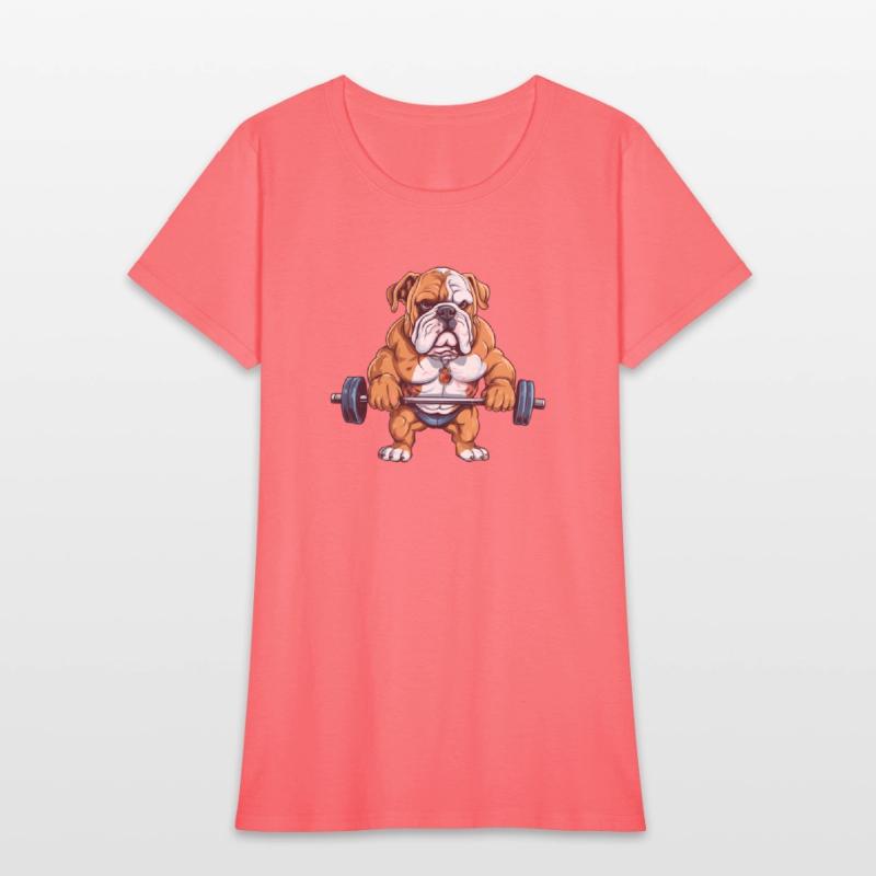 English Bulldog Weightlifting Deadlift Fitness Gym