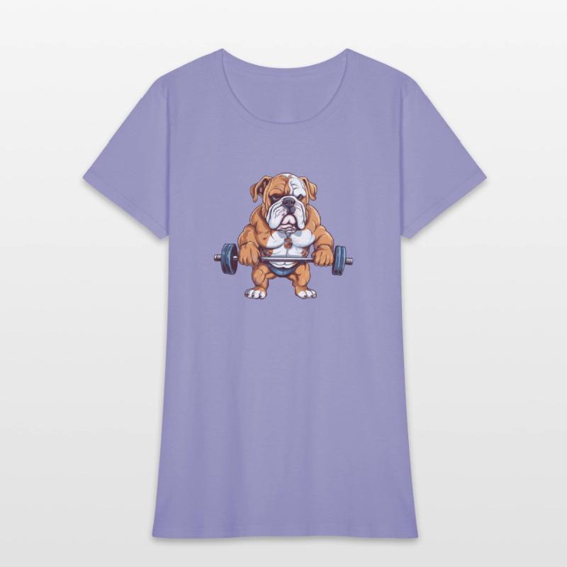 English Bulldog Weightlifting Deadlift Fitness Gym