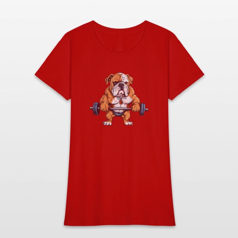 English Bulldog Weightlifting Deadlift Fitness Gym