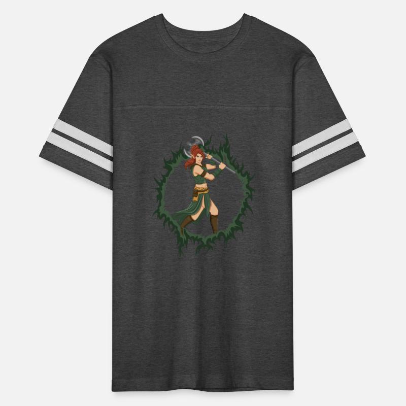 Female Elf Warrior With An Iron Axe