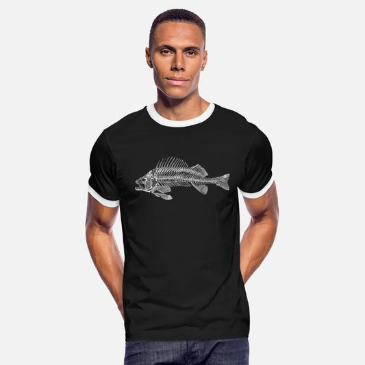 Fish water sea fisherman fishing skull bones