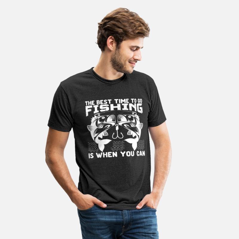 fishing t shirt the best time to go png