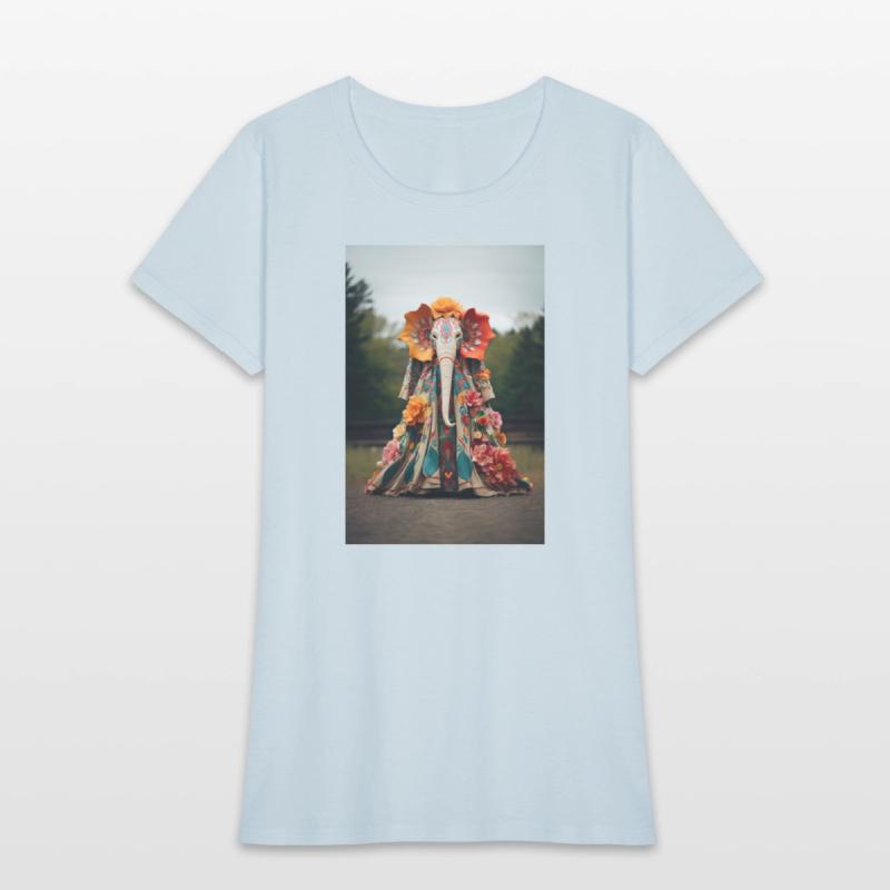 Floral Decorated Elephant - Traditional Indian