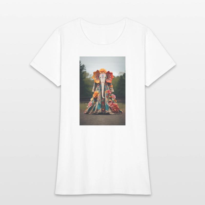 Floral Decorated Elephant - Traditional Indian