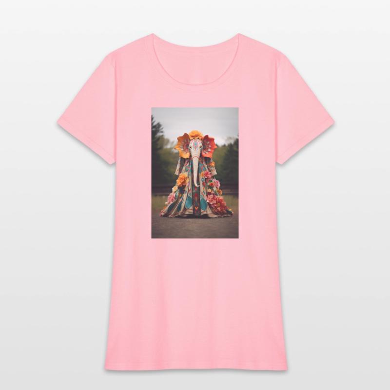 Floral Decorated Elephant - Traditional Indian