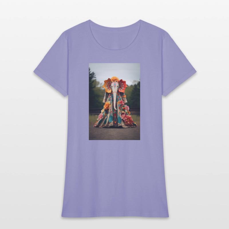 Floral Decorated Elephant - Traditional Indian