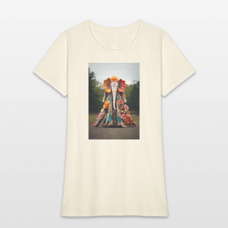 Floral Decorated Elephant - Traditional Indian