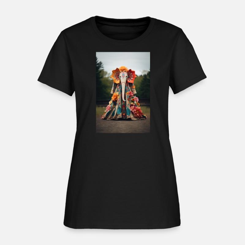 Floral Decorated Elephant - Traditional Indian