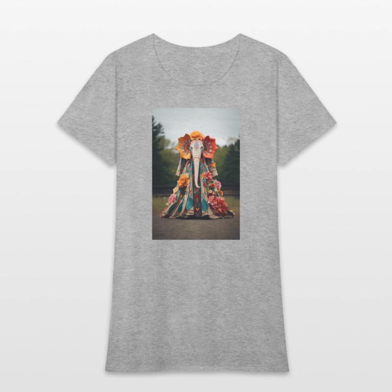 Floral Decorated Elephant - Traditional Indian