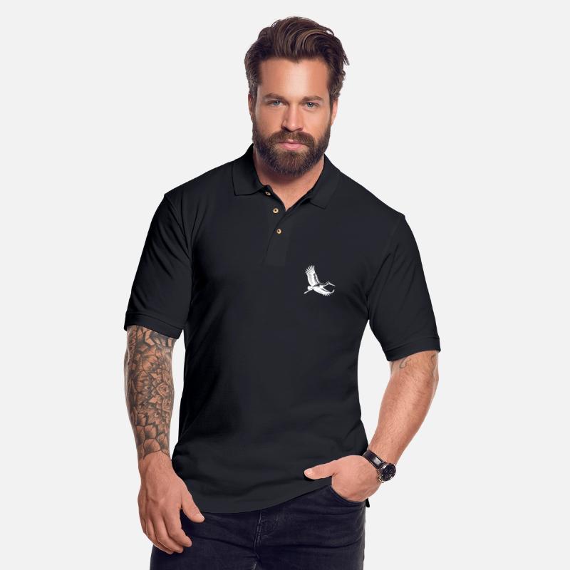 Flying Stork In Elegant Gliding Flight