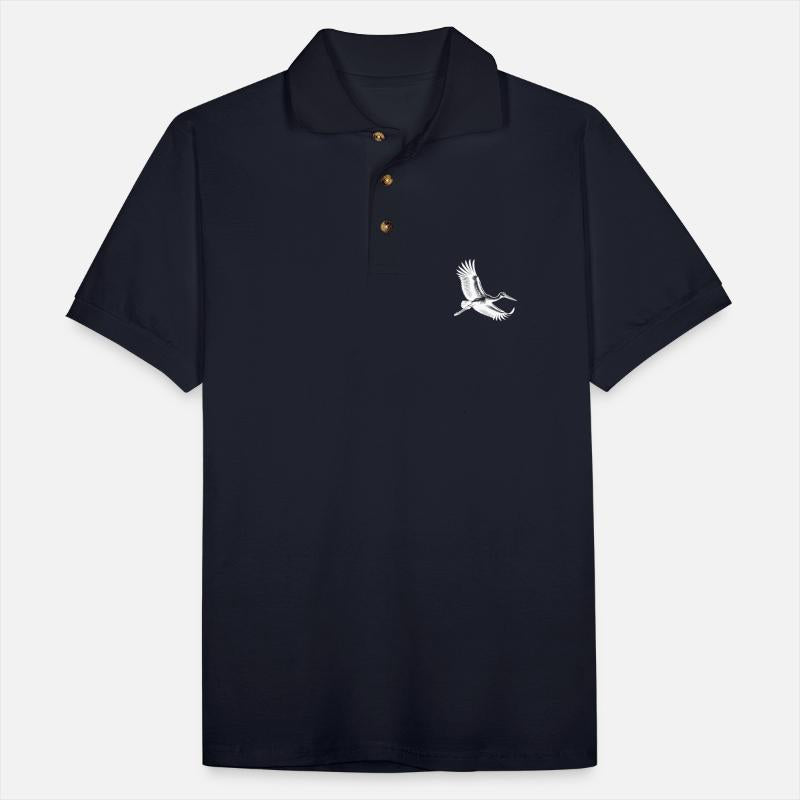 Flying Stork In Elegant Gliding Flight