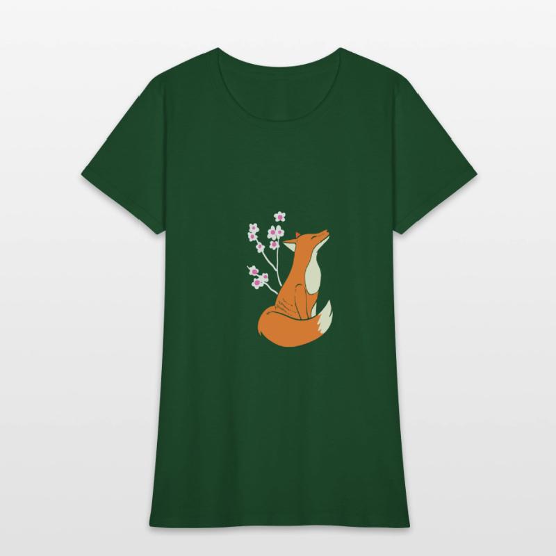Fox Cherry Blossom Nature Person Gift