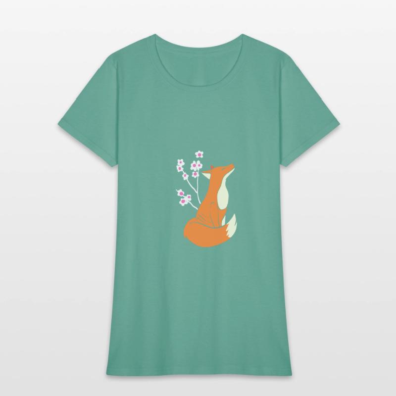 Fox Cherry Blossom Nature Person Gift